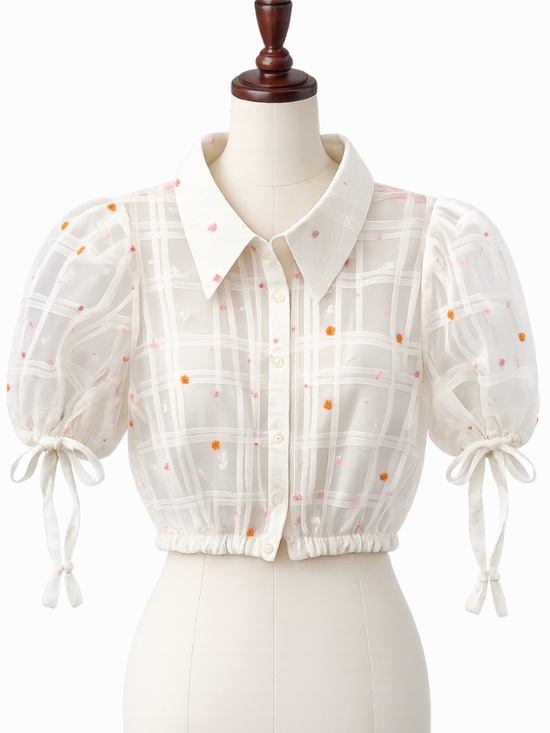 Petite Studio NYC Tops - Petite Studio New York embroidered sheer blouse with matching camisole in size X